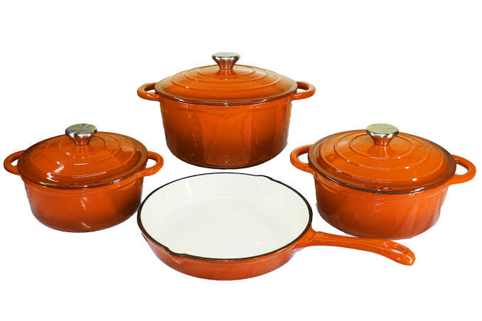 Enameled Cast Iron Cookware Set (7-Piece)